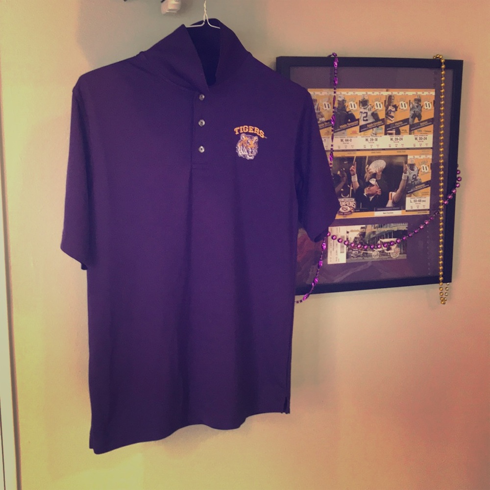 LSU collard short sleeve